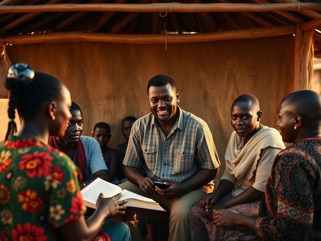 Missionary discipling believers